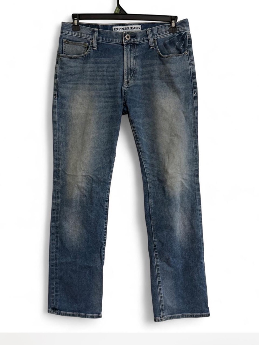 Express Slim Straight Men's Jeans in Faded Blue